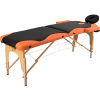 Массажный стол Atlas Sport складной 2-с 60 см деревянный (черно-оранжевый)