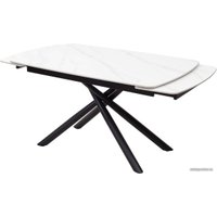 Кухонный стол M-City Rivoli 140 Matt 614M04287 (White Marble Solid Ceramic/Black)