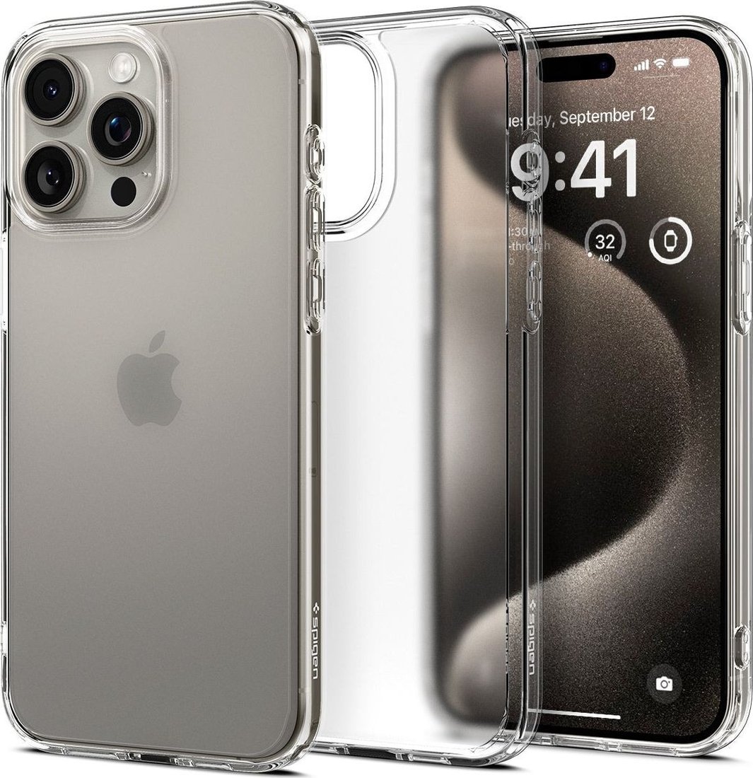 

Чехол для телефона Spigen Ultra Hybrid для iPhone 15 Pro Max ACS06565 (прозрачный)