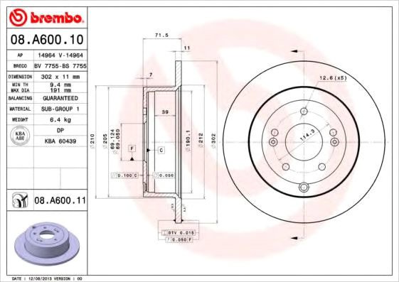 

Brembo 08A60011