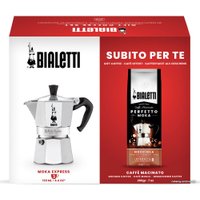 Гейзерная кофеварка Bialetti Moka Express (6 порций + кофе молотый Nocciola 200 гр)