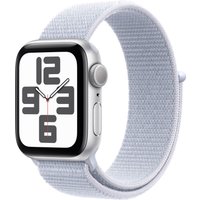 Умные часы Apple Watch SE 2 40 мм (алюминиевый корпус, серебристый/голубой, нейлоновый ремешок)