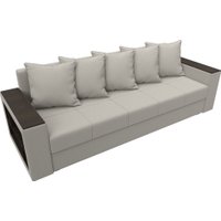 Диван Лига диванов Дубай Лайт полки слева 132280L (рогожка Амур 02 бежевый)