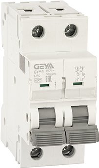 

Выключатель автоматический GEYA GYM9 2P 50А D 6кА GYM92P50D