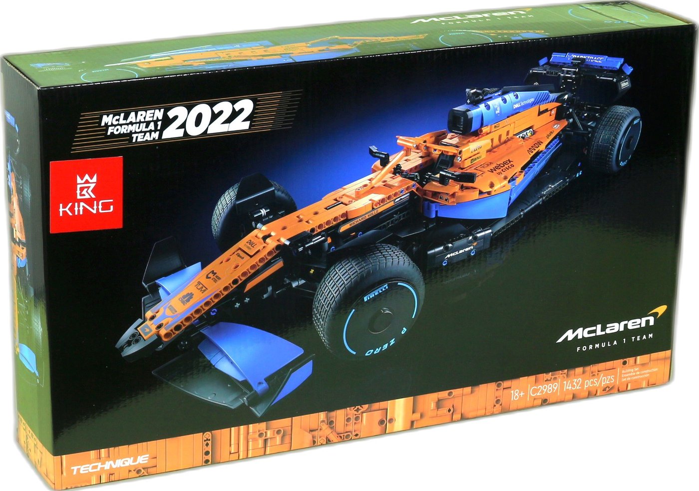 

Конструктор King C2989 Гоночный автомобиль McLaren Формулы 1