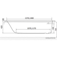 Ванна Excellent Aquaria Comfort 150x95 Left (WAEX.AQC15LEWH)