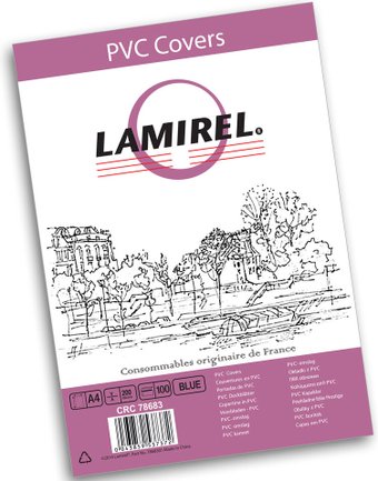 Обложка для термопереплета Lamirel Transparent A4 PVC 200 мкм 100 шт LA-78683 (синий)