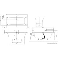 Ванна Villeroy & Boch Squaro Edge 12 (UBQ170SQE2DV) 170x75