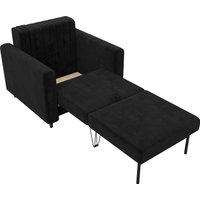 Кресло-кровать Лига диванов Лига-070 132561 (велюр Seven 35 черный)