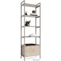 Стеллаж Crafto Бонд Мини Лофт 06 600x320x1900 (латте/каштан)