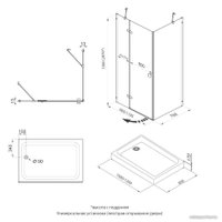 Душевой уголок Triton Брава Хром А1 120х80 (прозрачное стекло)