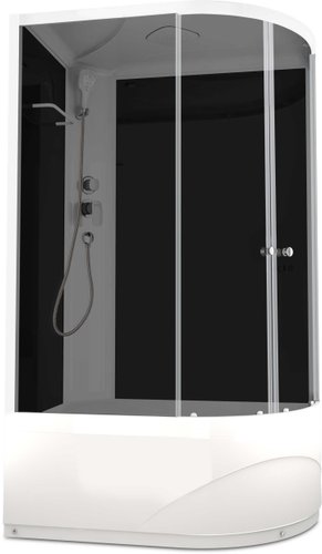 Душевая кабина Domani-Spa Delight 128 High 120x80 L с гидромассажем (черный/тонированное)