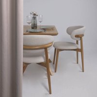 Стул Оримэкс Дэвид (бежевый фактурный велюр Danco 100/дуб)