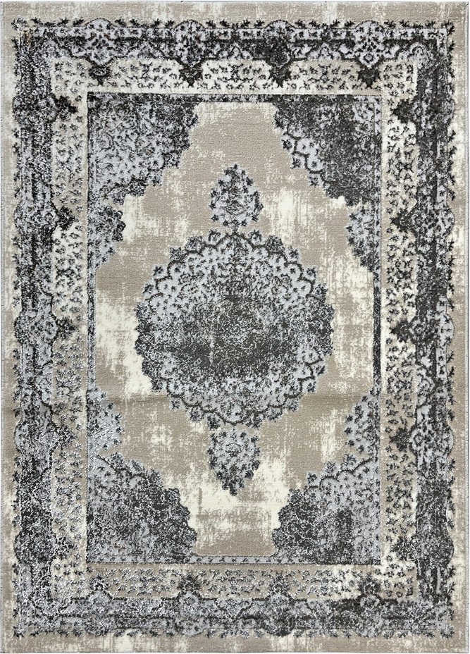 

Ковер для жилой комнаты Bossan Rome D074A-GRI-BEJ (1.4x2)