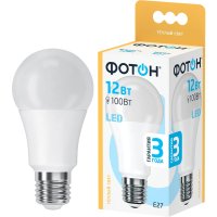 Светодиодная лампочка Фотон LED A60 12W E27 3000K