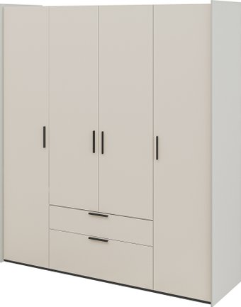 Шкаф распашной Elva Эссен NEM04HP-4D2S-2040/610/2310 (30) (лунный камень/персидский жемчуг)