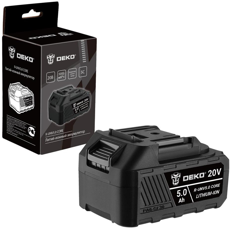 

Аккумулятор Deko R-UNV5.0 CORE 083-1016 (20В/5 Ач)