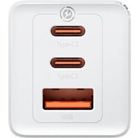 Сетевое зарядное Baseus GaN5 Pro Fast Charger 2C+U 65W (белый)