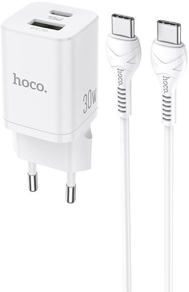 

Сетевое зарядное Hoco N13 USB Type-C (белый)