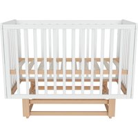 Классическая детская кроватка Incanto PAPI с автоспинкой и маятником KR-0176/60 (белый/бук)