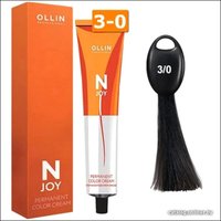 Крем-краска Ollin Professional N-Joy Color Cream 3/0 темный шатен 100 мл