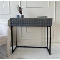 Консольный стол Shtabe Simple 7011 эко (графит/дуб веллингтон/черный)