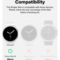 Чехол Ringke Slim для Galaxy Watch 8 40mm Clear(1шт) + Matte Black(1шт) в Витебске