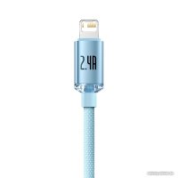 Кабель Baseus Crystal Shine USB Type-A - Lightning (1.2 м, голубой)