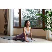 Набор для йоги Sundays Fitness Валик IR97435B + Коврик IR97506 (голубой, серый)