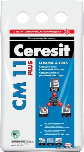Клей для плитки Ceresit CM 11 Plus (5 кг)