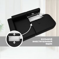 Угловой диван Лига диванов Лига-065 левый 129804L (экокожа Grifon 18 черный)