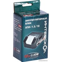 Аккумулятор Интерскол АПИ-1.5/18 2400.019 (18В/1.5 Ач)