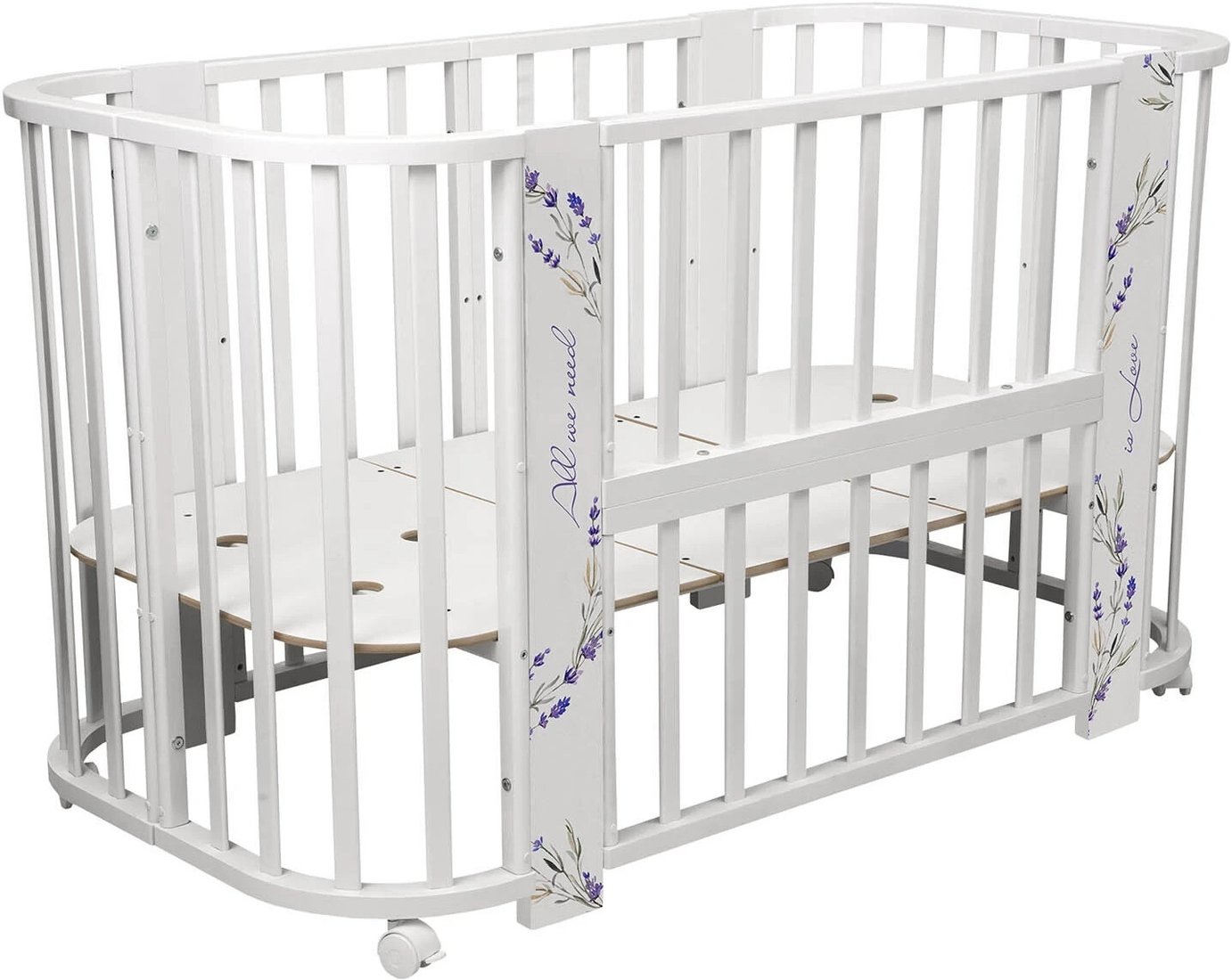 

Кроватка-трансформер Indigo Baby Line 5 в 1 с поперечным маятником (лаванда)