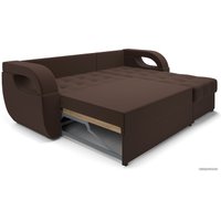 Угловой диван Мебель-АРС Мартин угловой (микровелюр, кордрой коричневый)