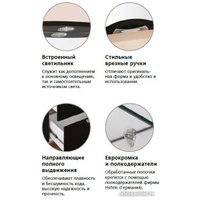  Style Line Шкаф с зеркалом Жасмин-2 100 (с подсветкой) в Могилеве