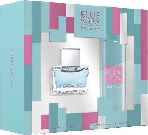 

Подарочный набор Antonio Banderas Blue Seduction женск. туалетная вода 50мл+дезодорант-спрей 150мл