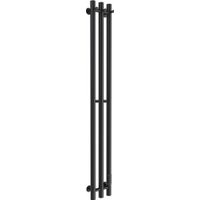 Полотенцесушитель Маргроид Ferrum Inaro СНШ 100x6x12 3 крючка, Черный матовый, скрытого монтажа, таймер справа
