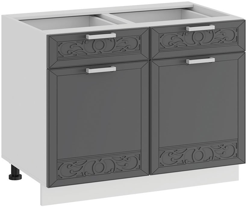 

Шкаф напольный Трия Долорес 1Н8Я1 (белый/титан)