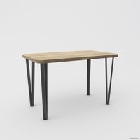 Кухонный стол Hype Mebel Польский 110x70 (черный/дуб галифакс натуральный)