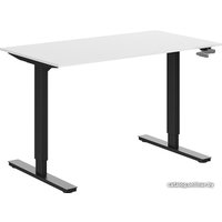 Стол для работы стоя WellDesk с механическим приводом 28мм (пепел 621, черный)