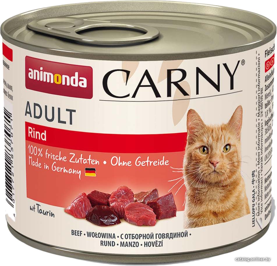 Консервированный корм для кошек Animonda Carny Adult с говядиной 0.2 кг