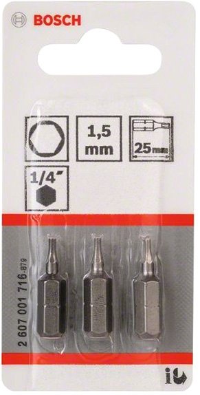 

Набор бит Bosch 2607001716 3 предмета