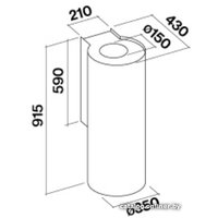 Кухонная вытяжка Falmec Polar/Black Design 35 800 м3/ч (черный)