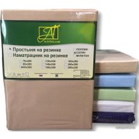 Простыня Альвитек Сатин однотонный на резинке 180x200x25 ПР-СО-Р-180(180)-МОК (мокко)