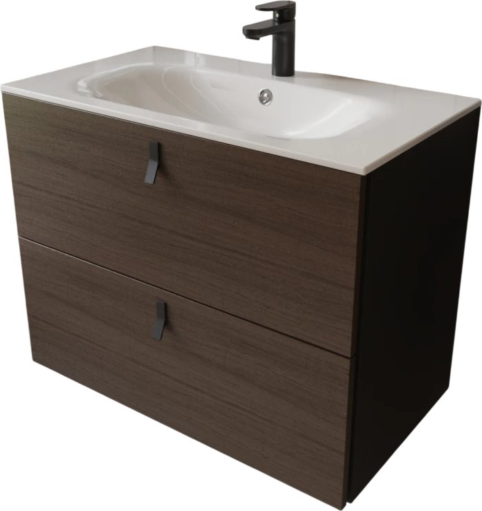 TERMINUS Тумба с умывальником Контур 80x62x45 с 2 ящиками KON10802200001O (венге/графит)