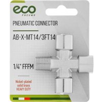 Фитинг ECO Соединитель пневматический 1/4" AB-X-MT14/3FT14