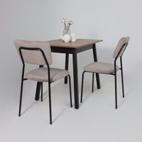 Кухонный стол Мамадома Tirk radial-94 раздвижной 94-126х64 (дуб веллингтон/черный)