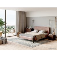 Кровать Ormatek Bergen 160x220 (ткань, лофти мокко/орех)