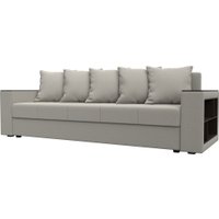 Диван Лига диванов Дубай Лайт полки справа 132280 (рогожка Амур 02 бежевый)