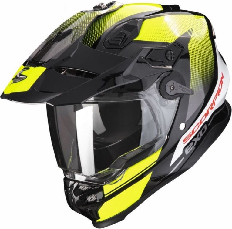 

Мотошлем Scorpion Exo ADF-9000 Air Trail (р. 2XL, черный/желтый неон)